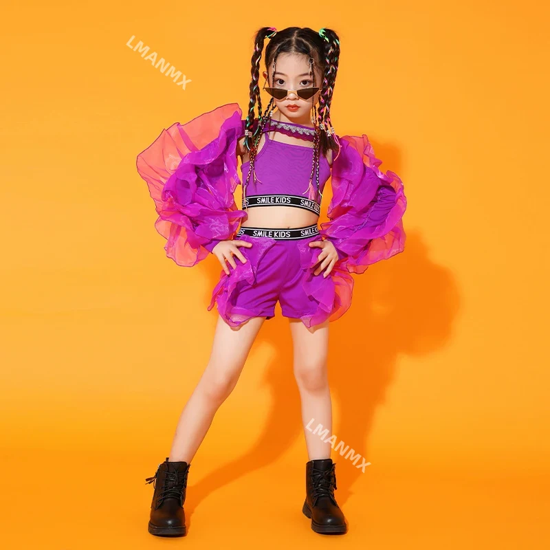 Street Fashion Runway - 女の子のためのストリートダンスコスチューム,ジャズステージパフォーマンスセット,子供のためのモデリング服,ランウェイファッション,流行の服