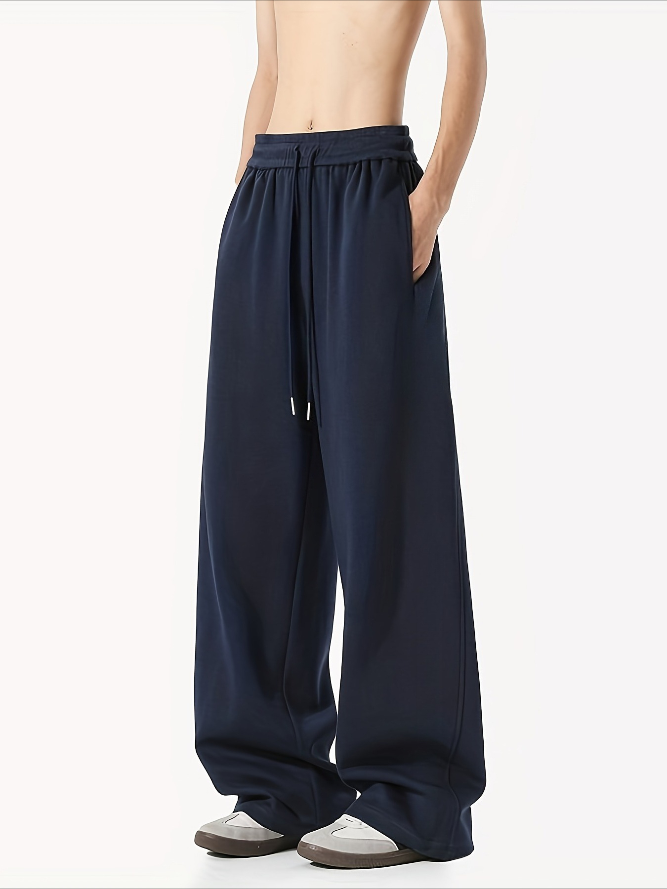 Street Fashion Brand - アメリカンハイストリートスウェットパンツ、男性と女性向け、秋のファッションブランドワイドレッグスポーツパンツ、ルーズカジュアルストレートレッグパンツ