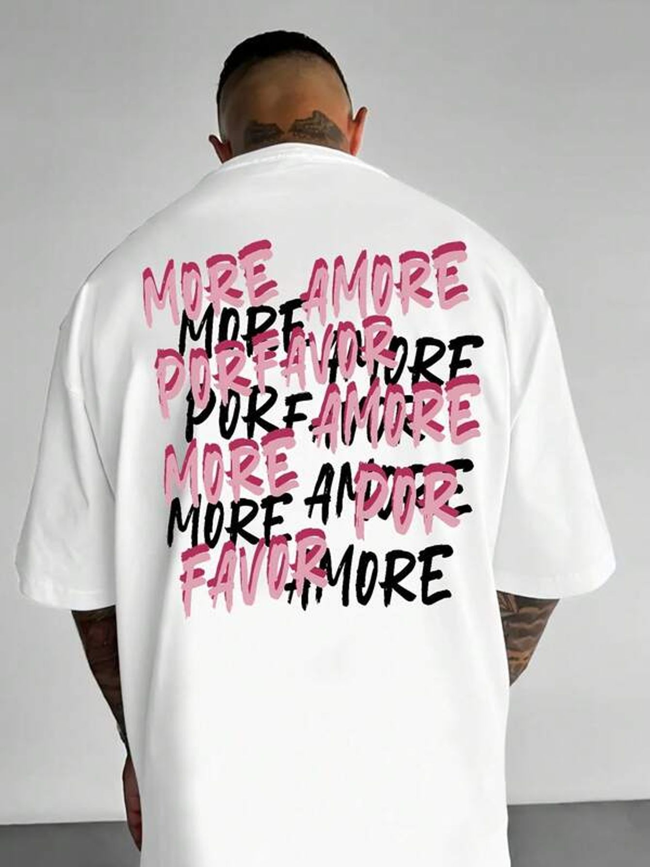 Street Fashion Graffiti - メンズ服 夏服 綿100％ メンズTシャツ 「More Amore