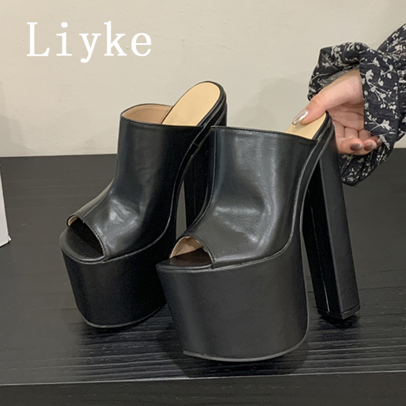 Street Fashion Runway - Liyke ランウェイファッション 18CM エクストリームハイヒール レディース パーティー