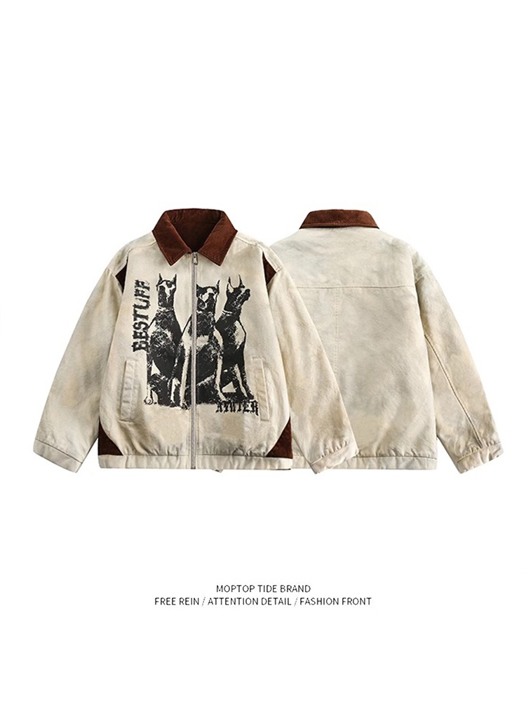 アメリカンスタイルヴィンテージダーティーショートジャケットル - Street Fashion Culture のレビューと価格