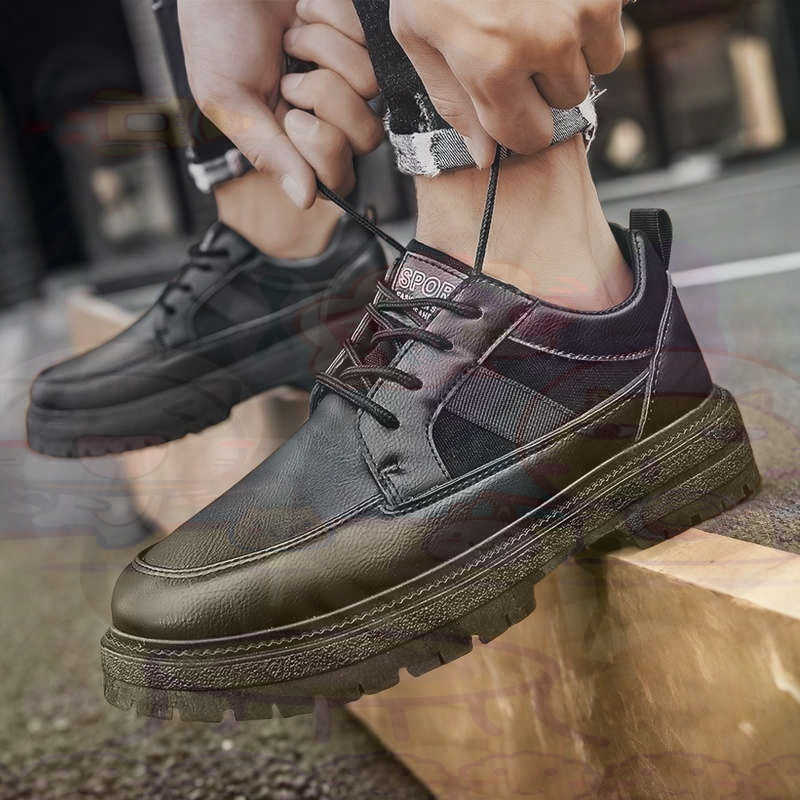 ダーク天然皮革ファッショントレーナーテニスメンズスニーカーフ - Street Fashion For Short Guys のレビューと価格