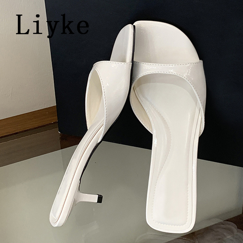 Liyke ブランドデザイナーシューズ女性ミュールスライドフ - Street Fashion Brand のレビューと価格