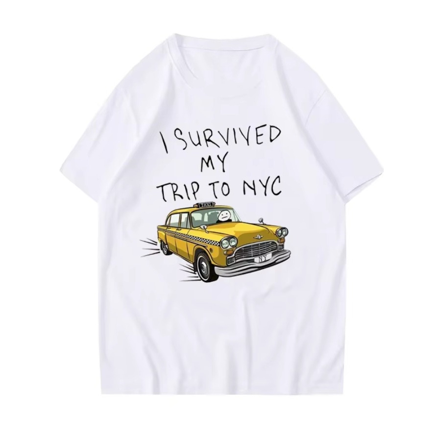 面白いTシャツ メンズ レディース ニューヨークへの旅を生き - Street Fashion Nyc のレビューと価格