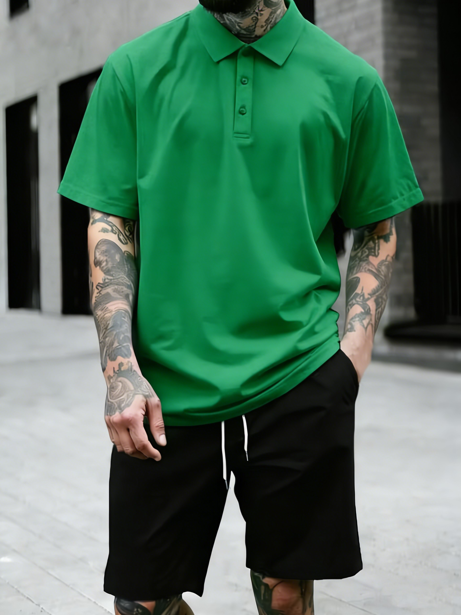 4 色夏ルーズポロシャツ男性のスポーツシンプルなファッション - Street Fashion Culture のレビューと価格