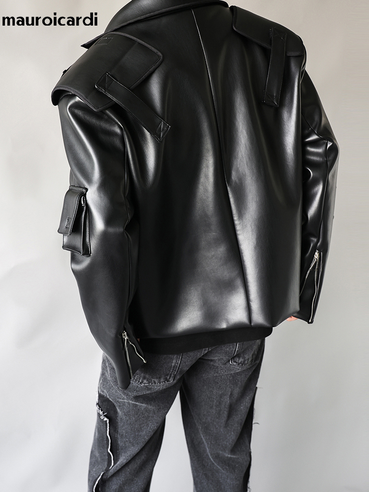 Marouicardi-男性用のラージサイズのフェイクレザー - Street Fashion Runway のレビューと価格