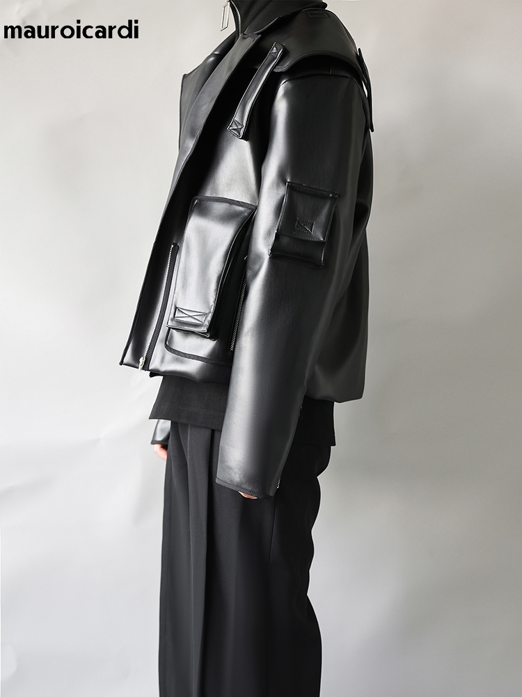 Marouicardi-男性用のラージサイズのフェイクレザー - Street Fashion Runway のレビューと価格