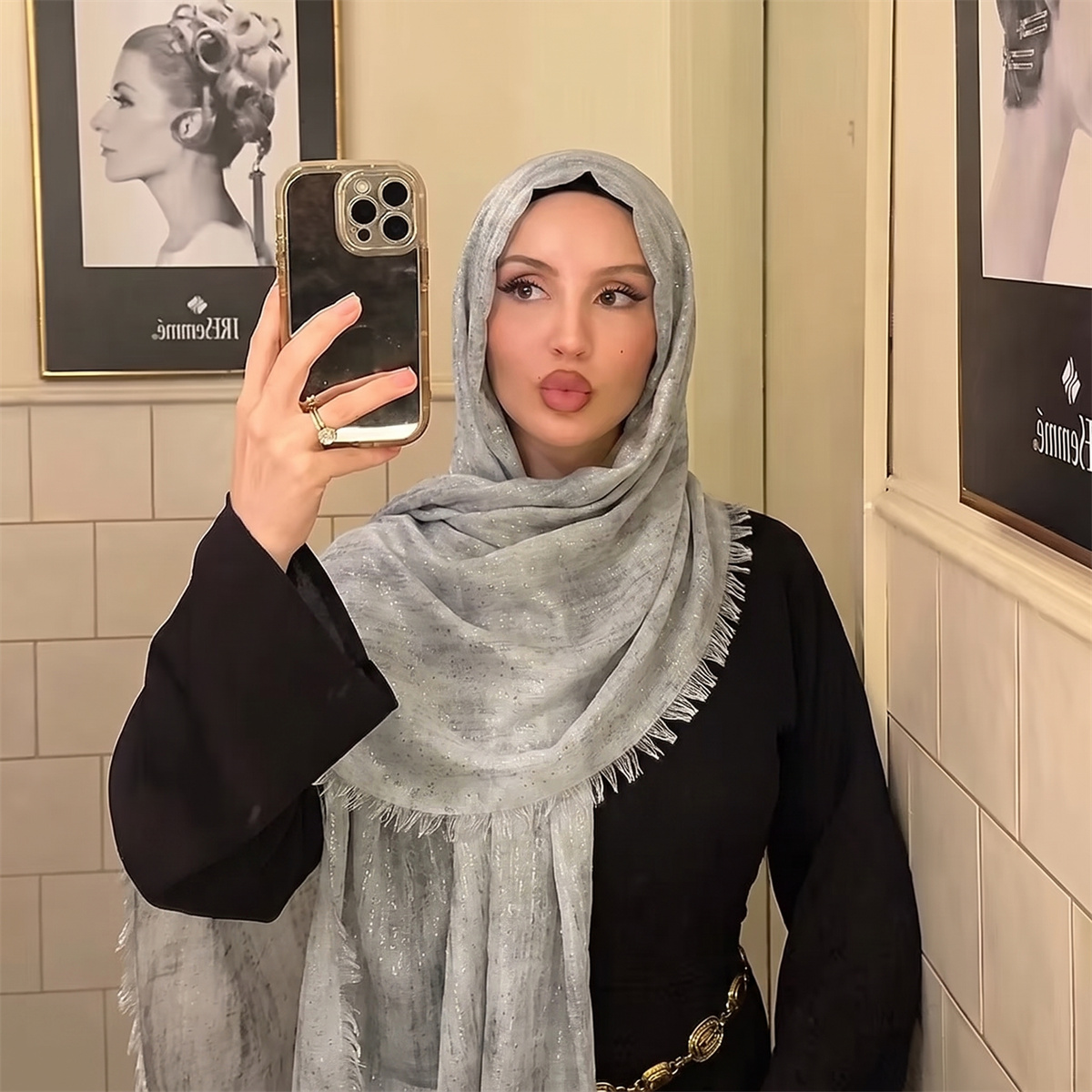 ファッションタイダイヒジャブスカーフソフト軽量タッセルショー - Street Fashion Hijab のレビューと価格