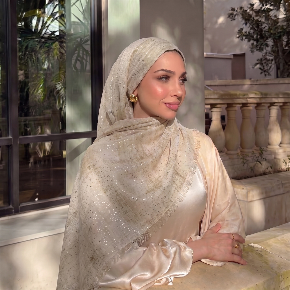 ファッションタイダイヒジャブスカーフソフト軽量タッセルショー - Street Fashion Hijab のレビューと価格