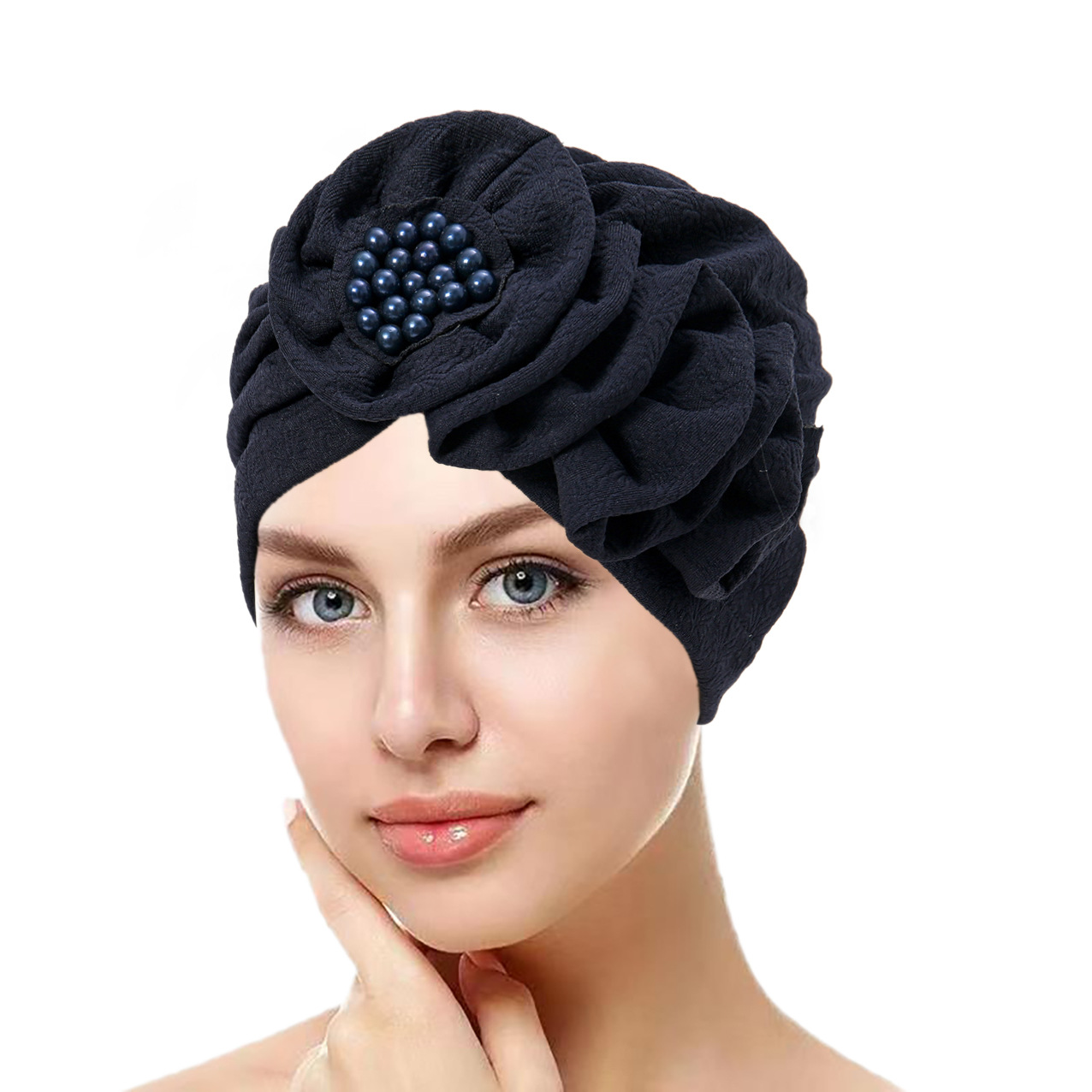 新しい四季多色の花無地クレープロング片面デカールスカーフ帽子 - Street Fashion Hijab のレビューと価格