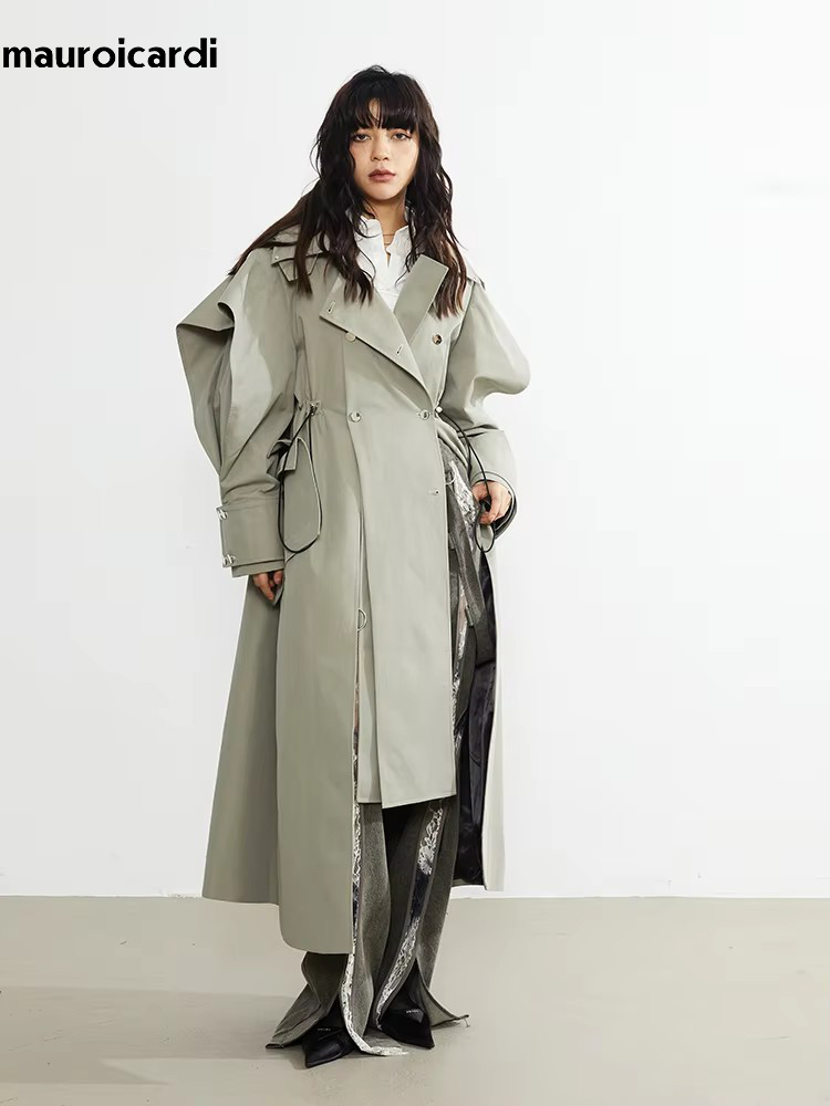 Mauroicardi-女性のためのエレガントなフリルトレン - Street Fashion Runway のレビューと価格