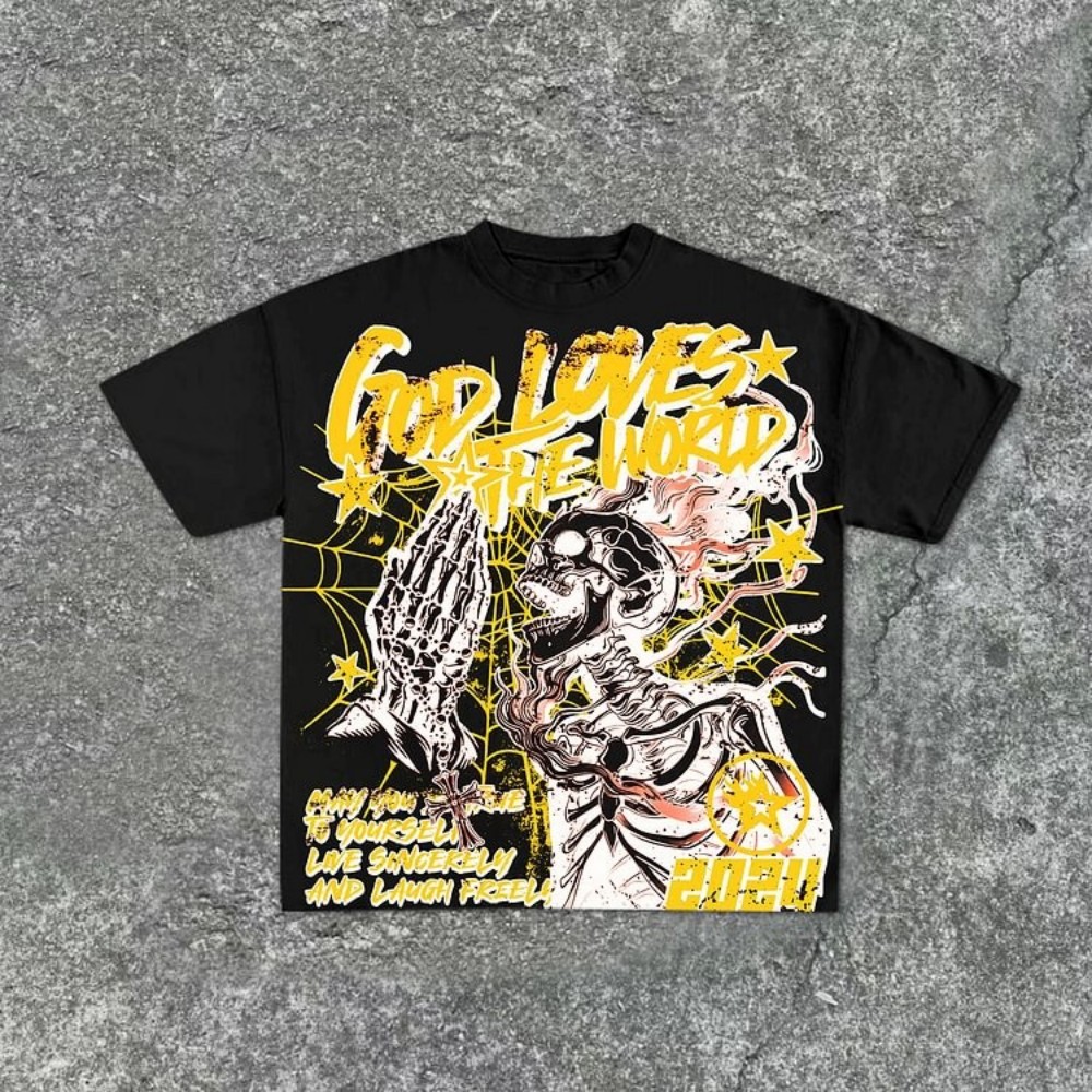 ファッショナブルな新しいメンズパーソナライズされたスカルグラ - Street Fashion Graffiti のレビューと価格