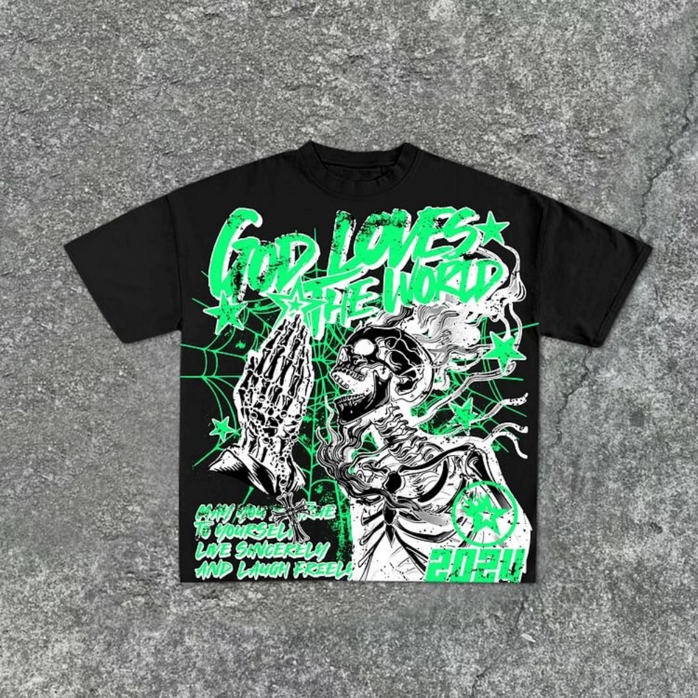 ファッショナブルな新しいメンズパーソナライズされたスカルグラ - Street Fashion Graffiti のレビューと価格