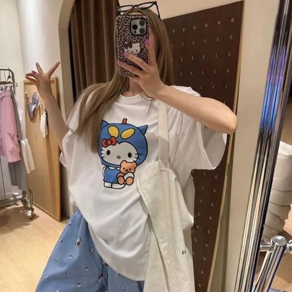 半袖ハローキティプリント Tシャツサンリオレディース夏新作ル - Street Fashion Designers のレビューと価格