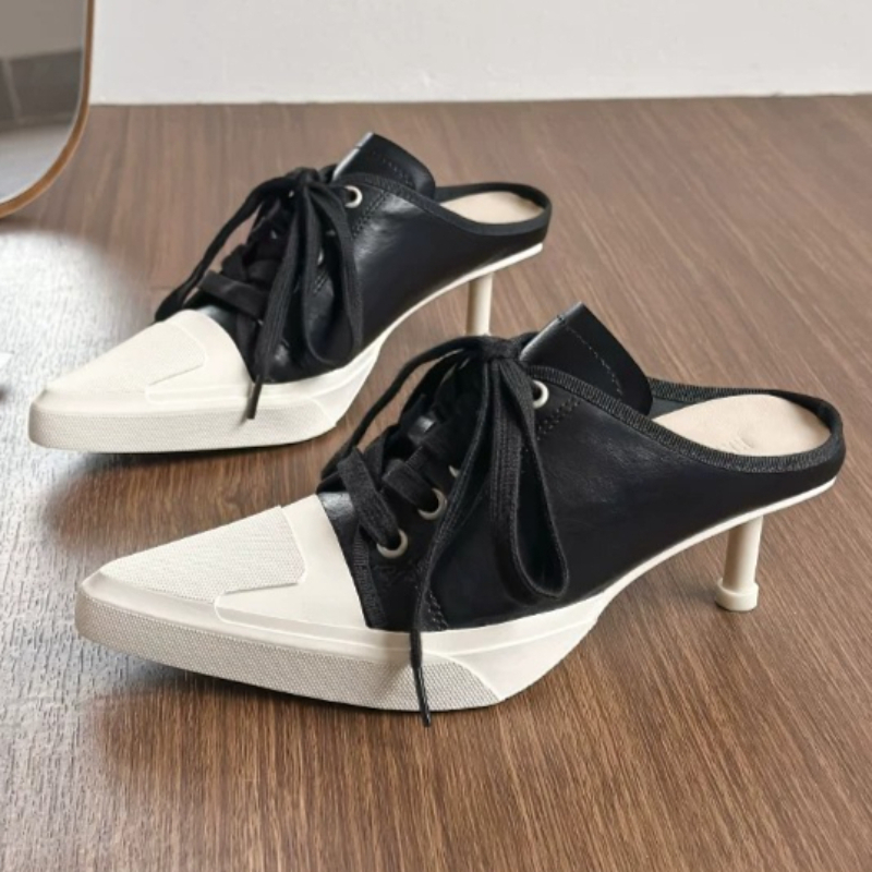 ファッションミックスカラーポインテッドトゥハイヒール女性ユニ - Street Fashion Brand のレビューと価格